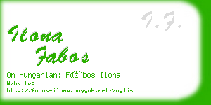 ilona fabos business card